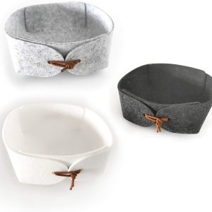 Stijlvolle Vilten Opbergdozen - Ideaal voor Thuisopslag in 3 Kleuren