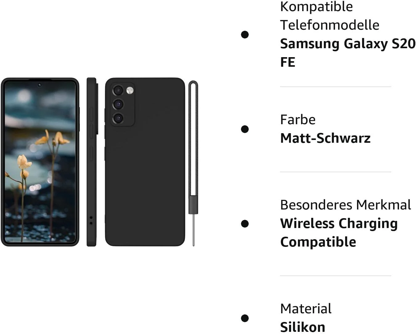 Telefoonhoesje geschikt voor Samsung Galaxy S20 FE - Mat Zwart - Afbeelding 8