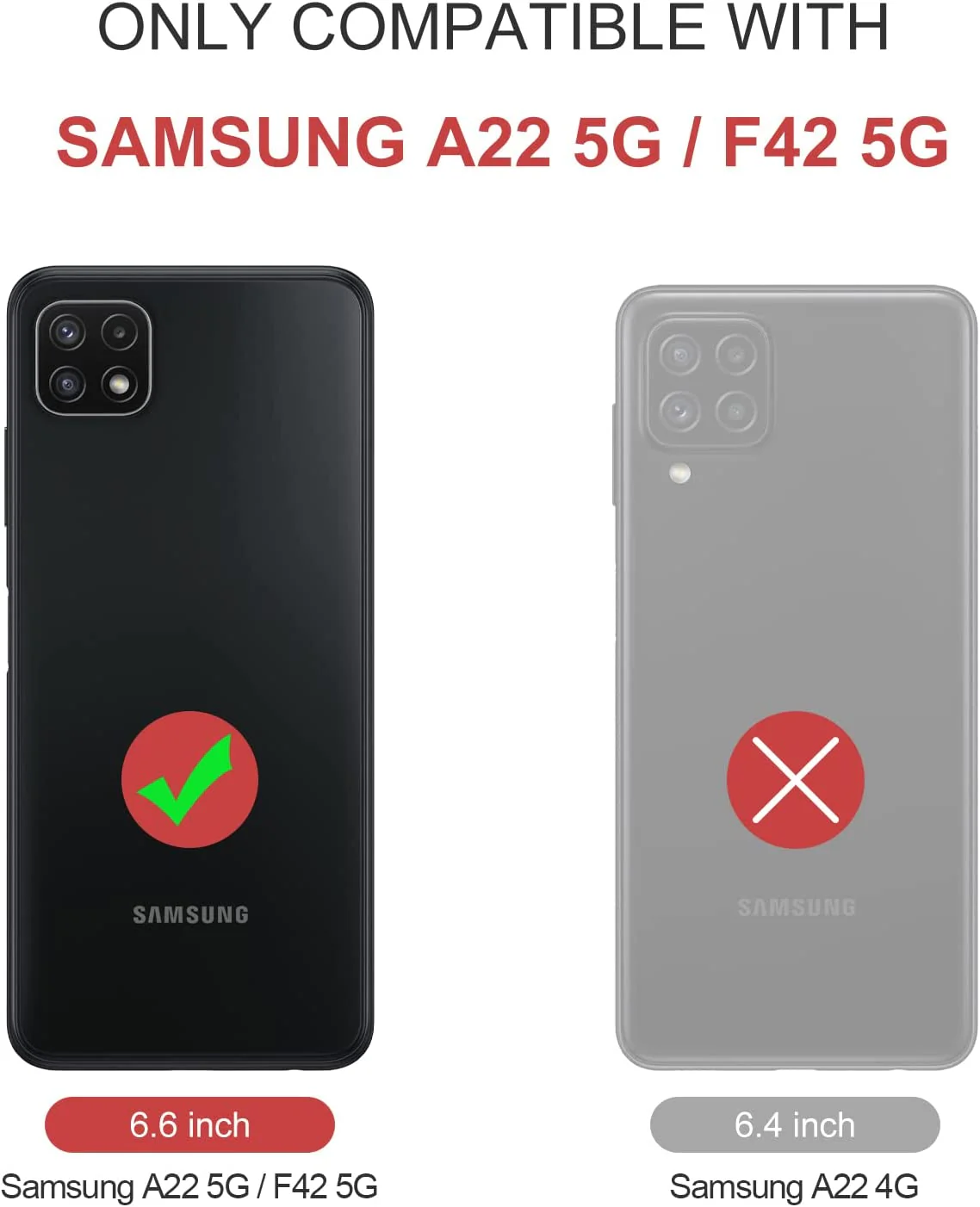 Luxe PU-Leren Telefoonhoes geschikt voor Samsung Galaxy A22 5G/F42 5G - Elegant en Praktisch - Afbeelding 3