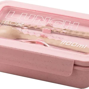 Lunch Box – Kids - Inclusief Bestek – Roze – BPA Vrij en Duurzaam