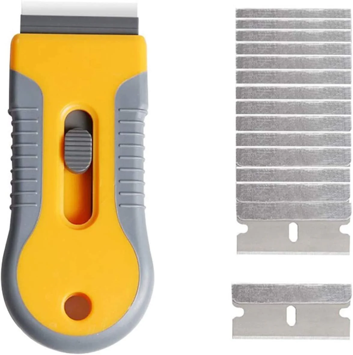 Schraper met 15 stuks Koolstofstaal - Glas Lijm Verwijderen - - Afbeelding 2