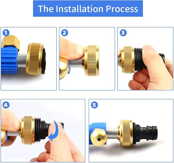 Hydro Jet Hogedruk Waterpistool – Sproeilans voor Tuinslang - Metalen Power Washer - Afbeelding 4