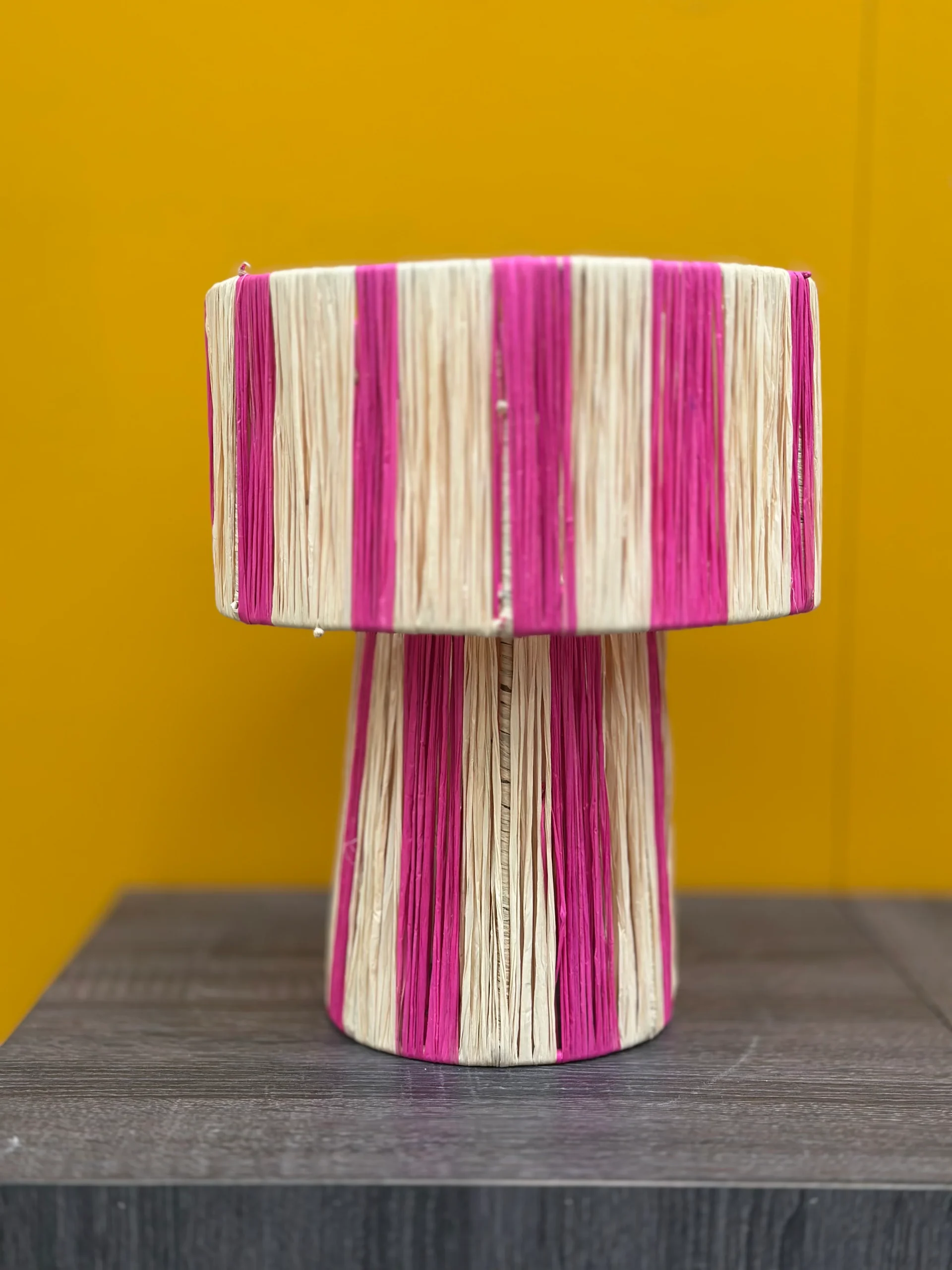 Marokkaanse raffia tafellamp - Afbeelding 4