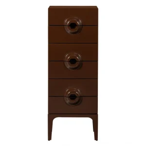 WOOOD Merge ladekast 6 lades hout bruin-rood