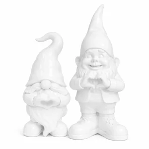 Witte Valentijns kabouter/gnoom met Hart