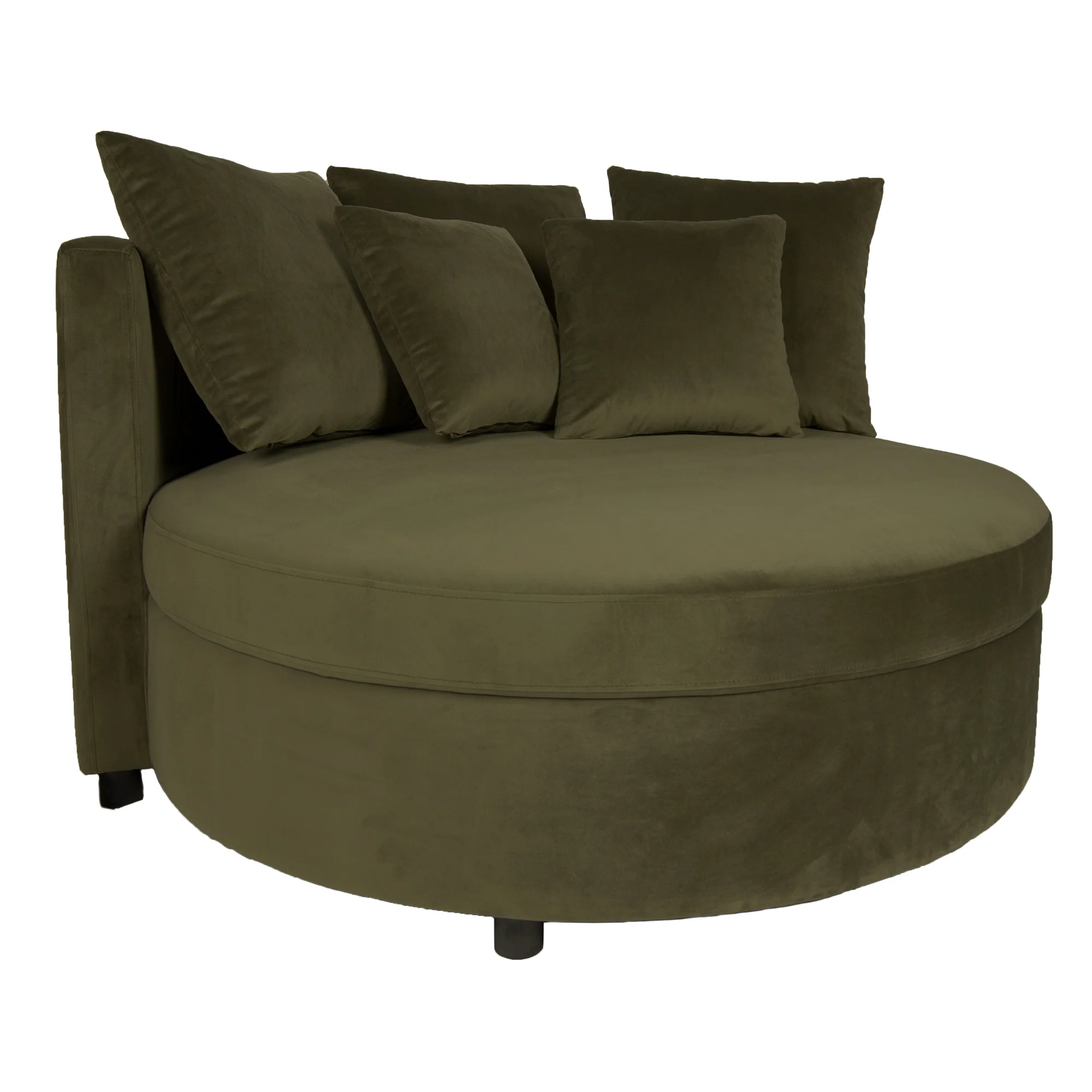 Fayen Velvet Green Fauteuil Half Round KD - Afbeelding 2