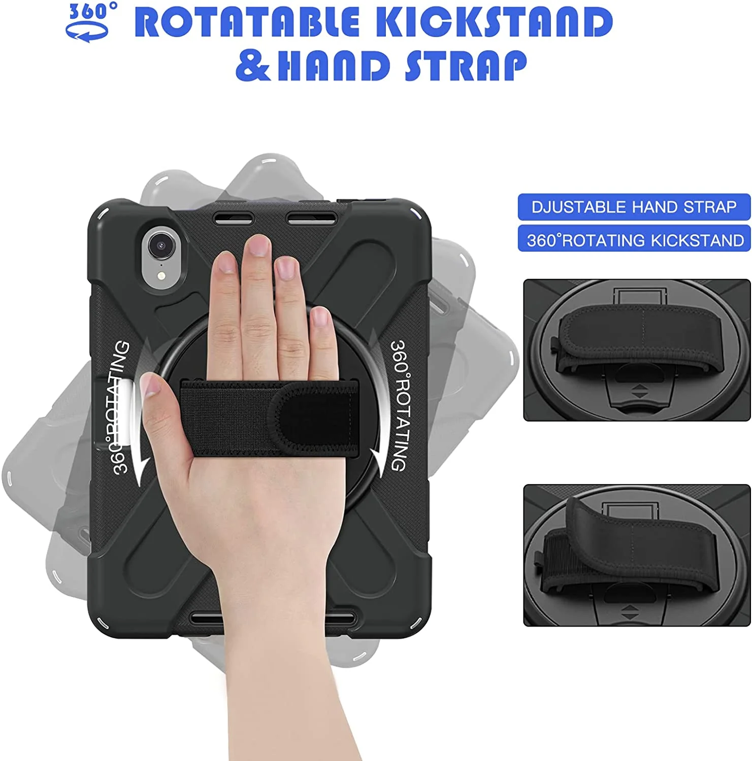 Hoes Geschikt voor iPad Mini 6 (2021) - Schokbestendig met 360° Standaard - Afbeelding 8