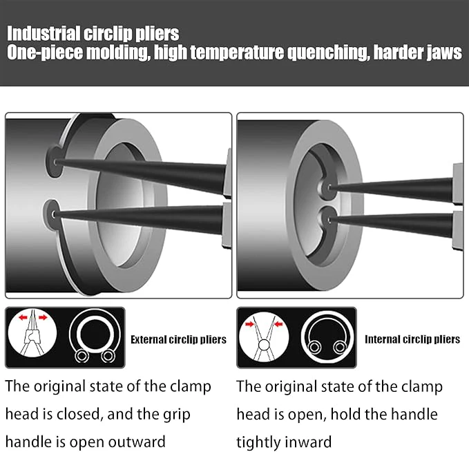 Tangen Set - 4 Delig - Anit Slip - Snap Ring - Inclusief Tas - Afbeelding 6