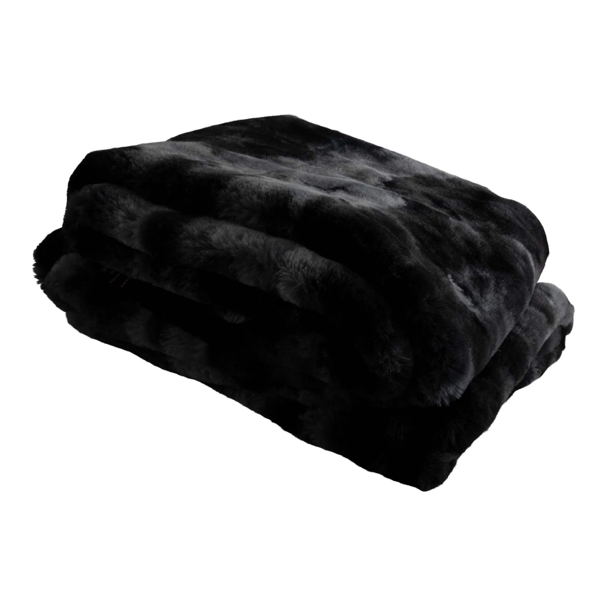 Linde Black Faux Fur Plaid In Giftbox 150 X 200 - Afbeelding 4