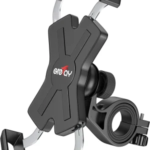 Universele Fiets/Motor Telefoonhouder 4-7 Inch met RVS Klemarmen en 360° Rotatie - Stuurbevestiging