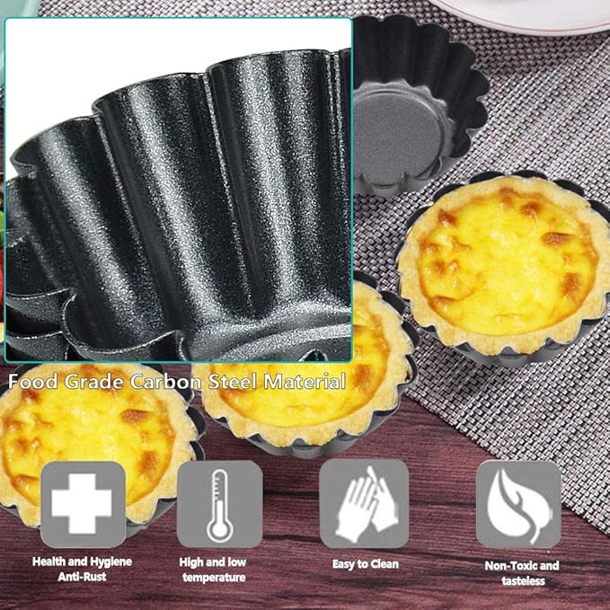 12x Herbruikbare Cupcake- en Muffinvormen - Non-stick - BPA-vrij - Afbeelding 4