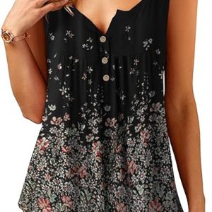Dames Ruffle Button-Up Tanktops - Casual en Chic - Maat M
