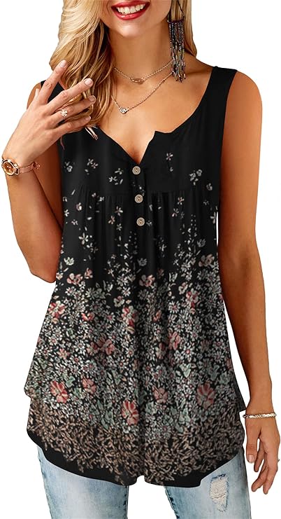 Dames Ruffle Button-Up Tanktops - Casual en Chic - Maat M - Afbeelding 2