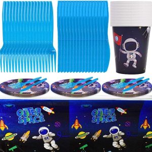 Feest Decoratie Set - Kinder Verjaardag - Astronaut Thema - Alles voor 10 Gasten