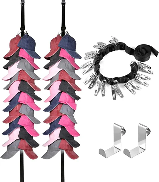 Hoed Houder Rack Home Organizer Opslag Deur Kast Hanger opslag organizer - Afbeelding 6