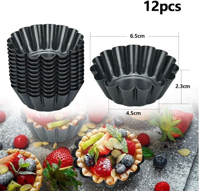 12x Herbruikbare Cupcake- en Muffinvormen - Non-stick - BPA-vrij - Afbeelding 3