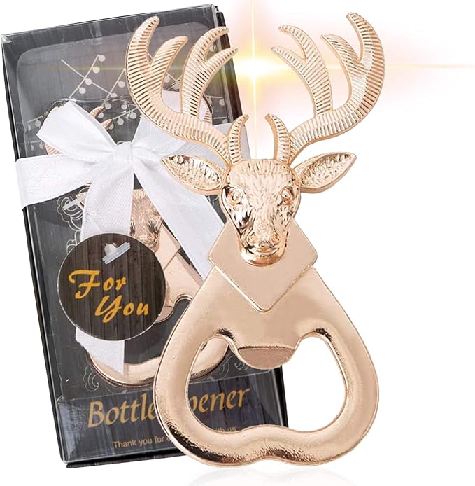 Flesopener Hert Design – RVS Goud - Inclusief Geschenkverpakking