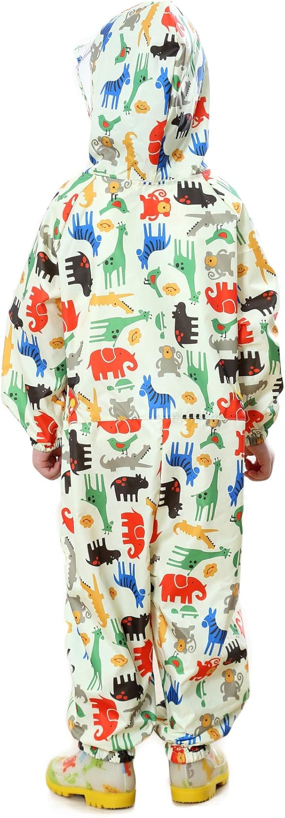 Kinderregenponcho met capuchon – Waterdicht - Dieren Thema - 1 tot 3 jaar - Afbeelding 4