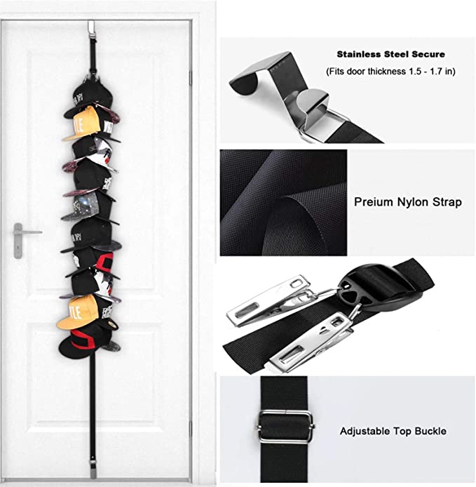 Hoed Houder Rack Home Organizer Opslag Deur Kast Hanger opslag organizer - Afbeelding 8