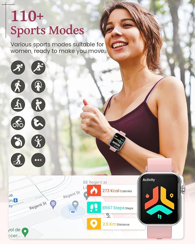 Smartwatch - G39 Pro - Stijlvol - Dames – Inclusief 3 bandjes - Afbeelding 6