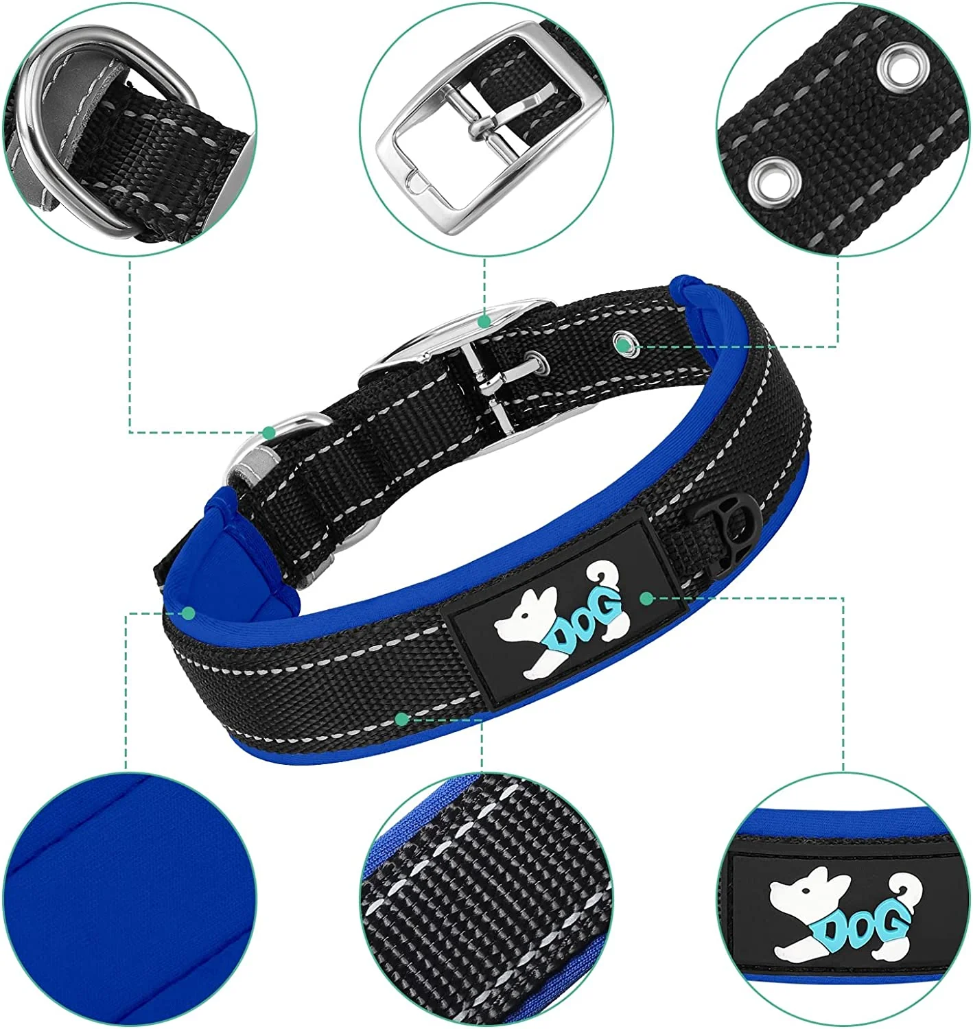 Hondenhalsband en geschikt voor AirTag - Verstelbaar en Comfortabel - Afbeelding 5