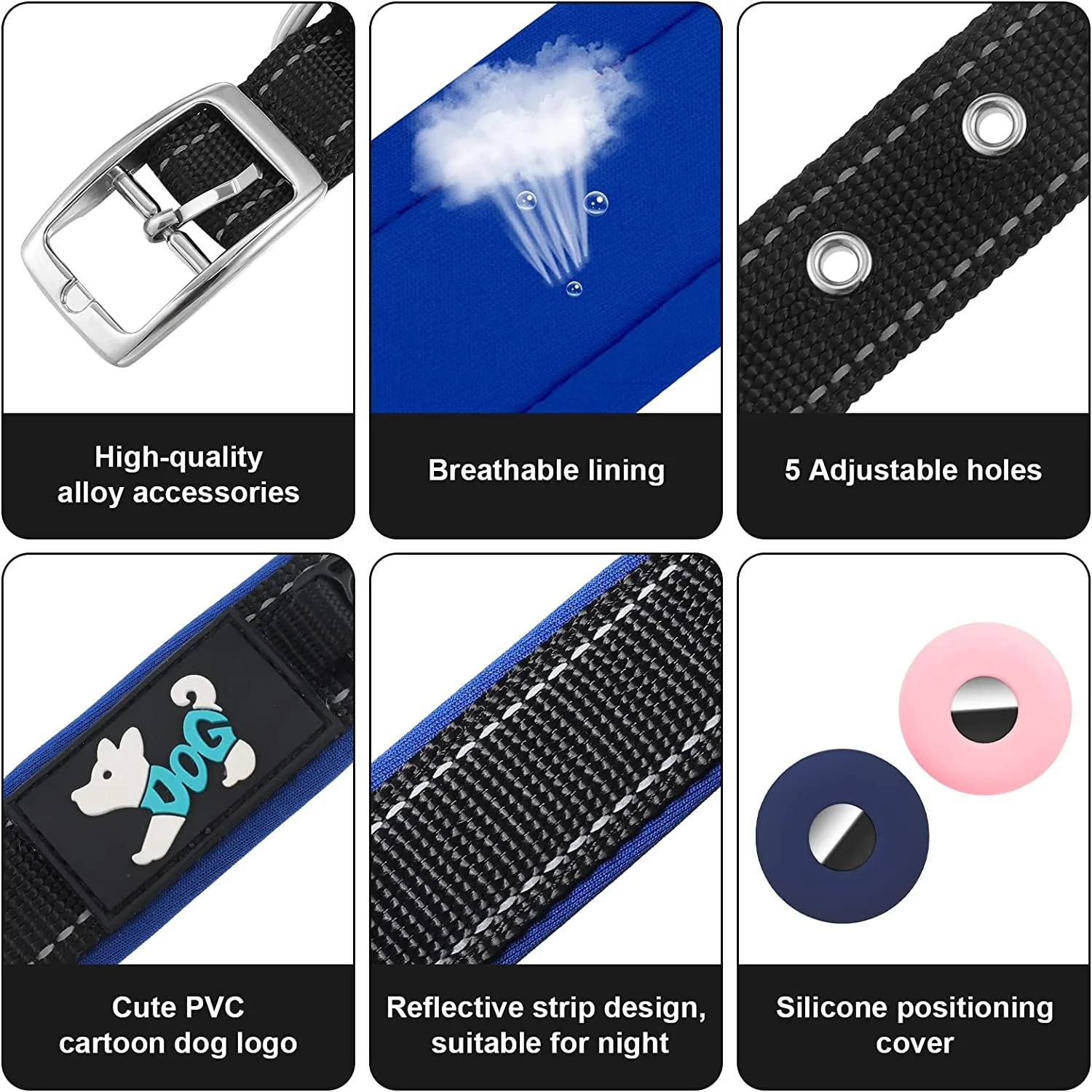 Hondenhalsband en geschikt voor AirTag - Verstelbaar en Comfortabel - Afbeelding 4