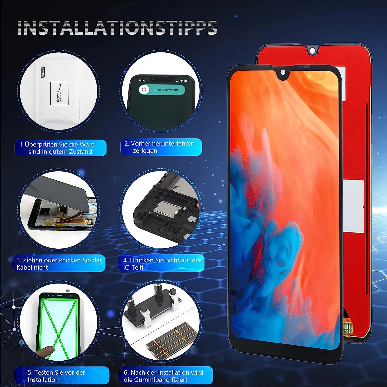 Display geschikt voor Huawei Y7 2019 LCD-scherm - Inclusief Reparatie kit - Afbeelding 3