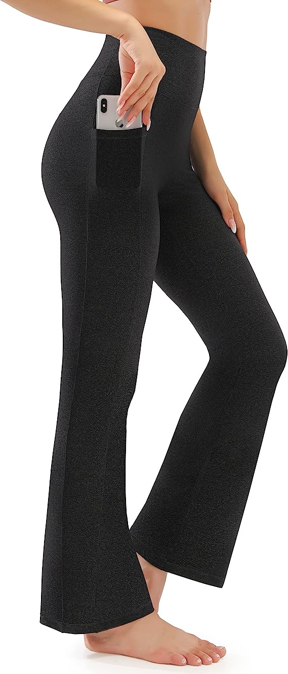 Bootcut Yogabroek met zijzakken voor dames - Hoog Getailleerd - Afbeelding 9