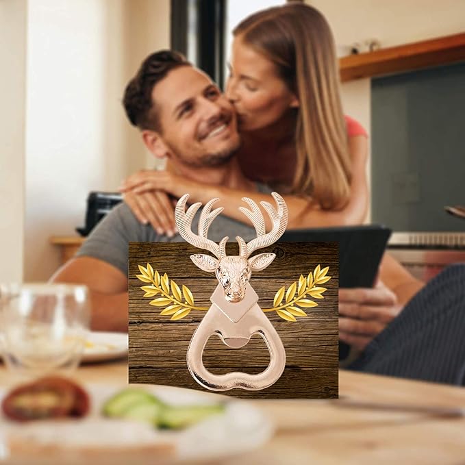 Flesopener Hert Design – RVS Goud - Inclusief Geschenkverpakking - Afbeelding 5
