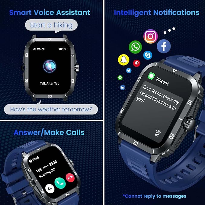 Smartwatch - Bluetooth Bellen - 100+ Sportmodi - Waterdicht - Afbeelding 4