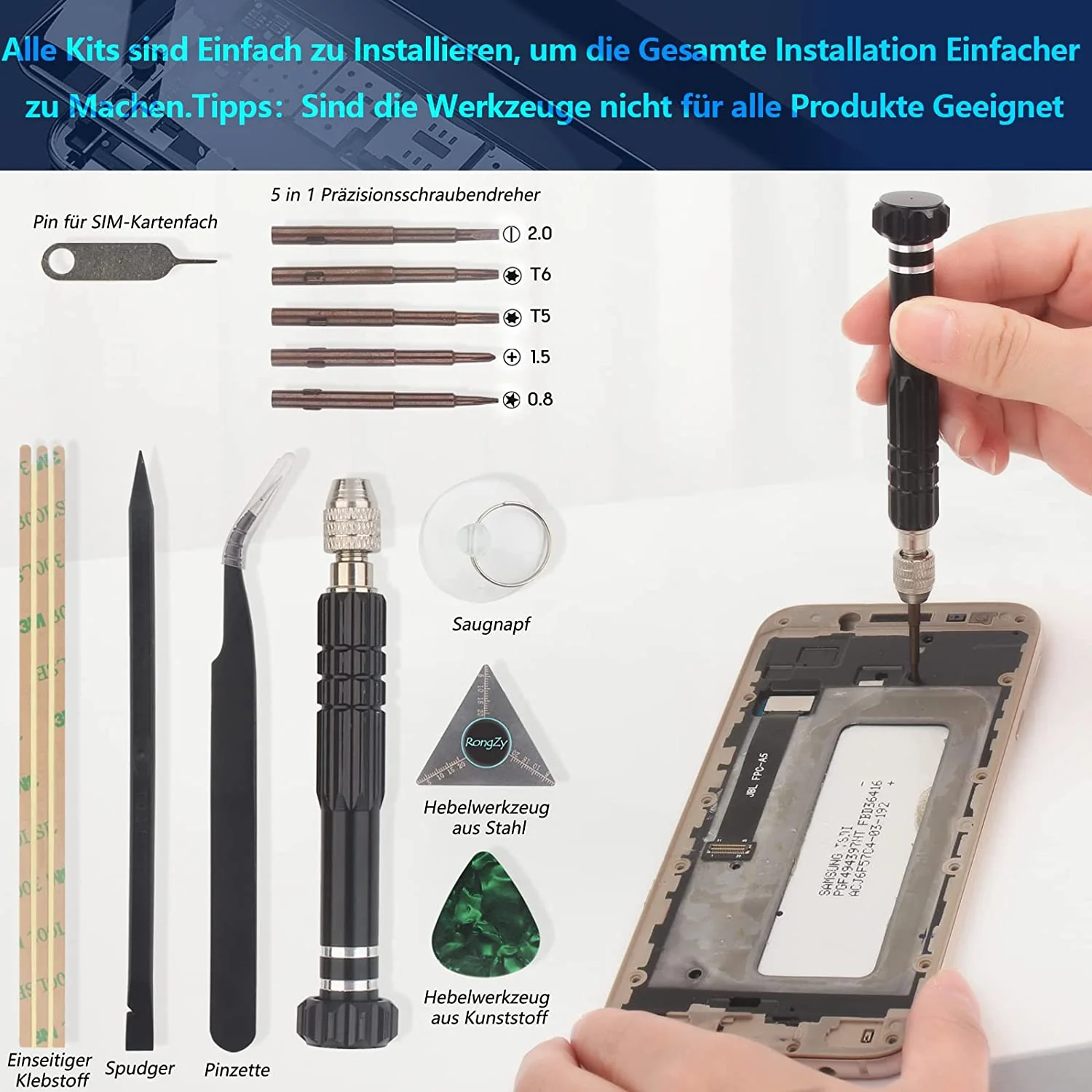 Display geschikt voor Huawei Y7 2019 LCD-scherm - Inclusief Reparatie kit - Afbeelding 4