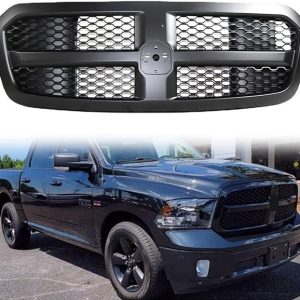 Grill Geschikt voor Dodge RAM 1500 2014-2017 - Glanzend Zwart, ABS
