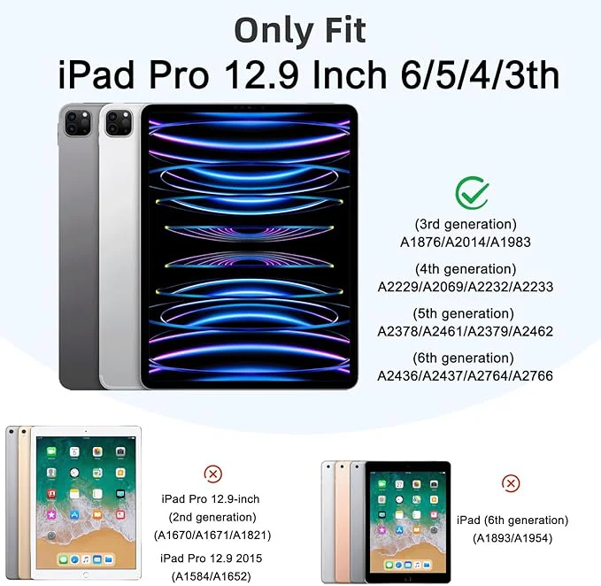 Tablet Hoes Geschikt voor Ipad Pro - 12.9 - Met Penhouder - Lila - Afbeelding 3