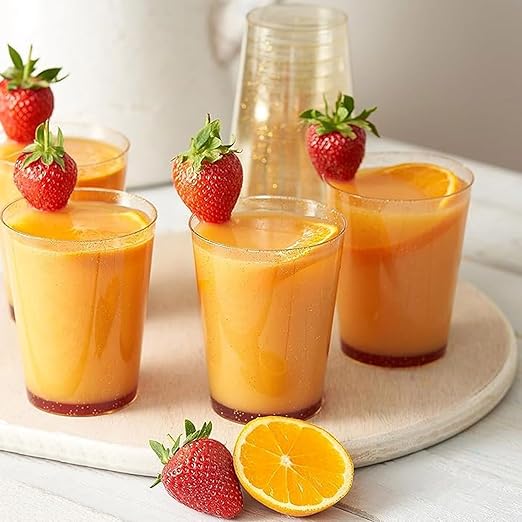 Herbruikbare hard plastic feestglazen – 50 stuks, 300 ml goud design - Afbeelding 3