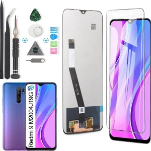 LCD-schermvervanging en Touchscreen Display met gereedschap geschikt voor Xiaomi Redmi 9 voor Redmi 9/Redmi 9 Prime (zwart, niet voor Redmi 9A/9C)
