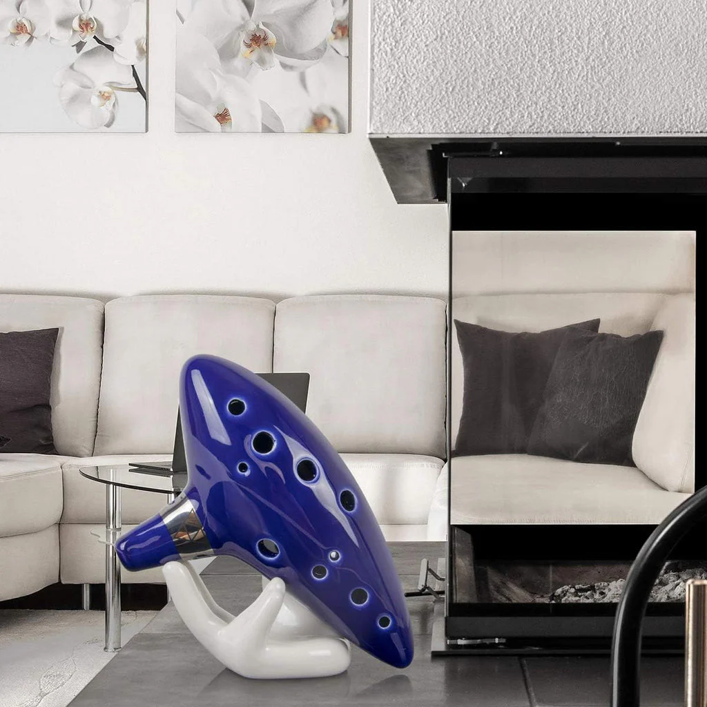 Ocarina - 12-gaats - Alto C - met liedboek - standaard en nekkoord - Afbeelding 4