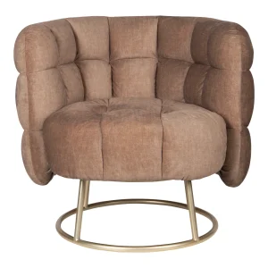 Fluffy Fauteuil Vogue 3 Antelope Gold Base