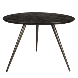 Fieron Black Wooden Dining Table Organic Round