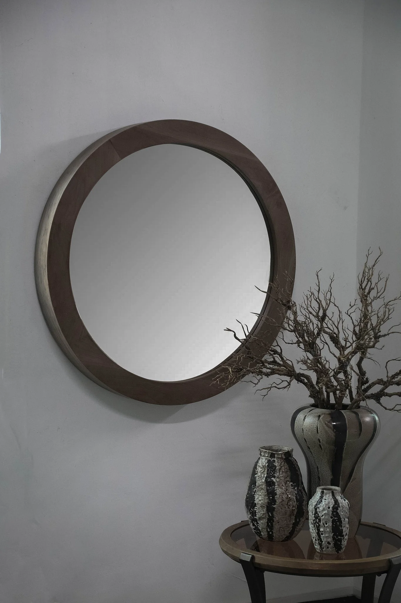 Channel Natural Firwood Veneer Mirror Thick S 60x8,5x60cm PTMD - Afbeelding 3