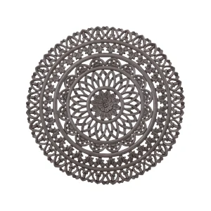 Rond wandpaneel Farris S bruin MDF carved