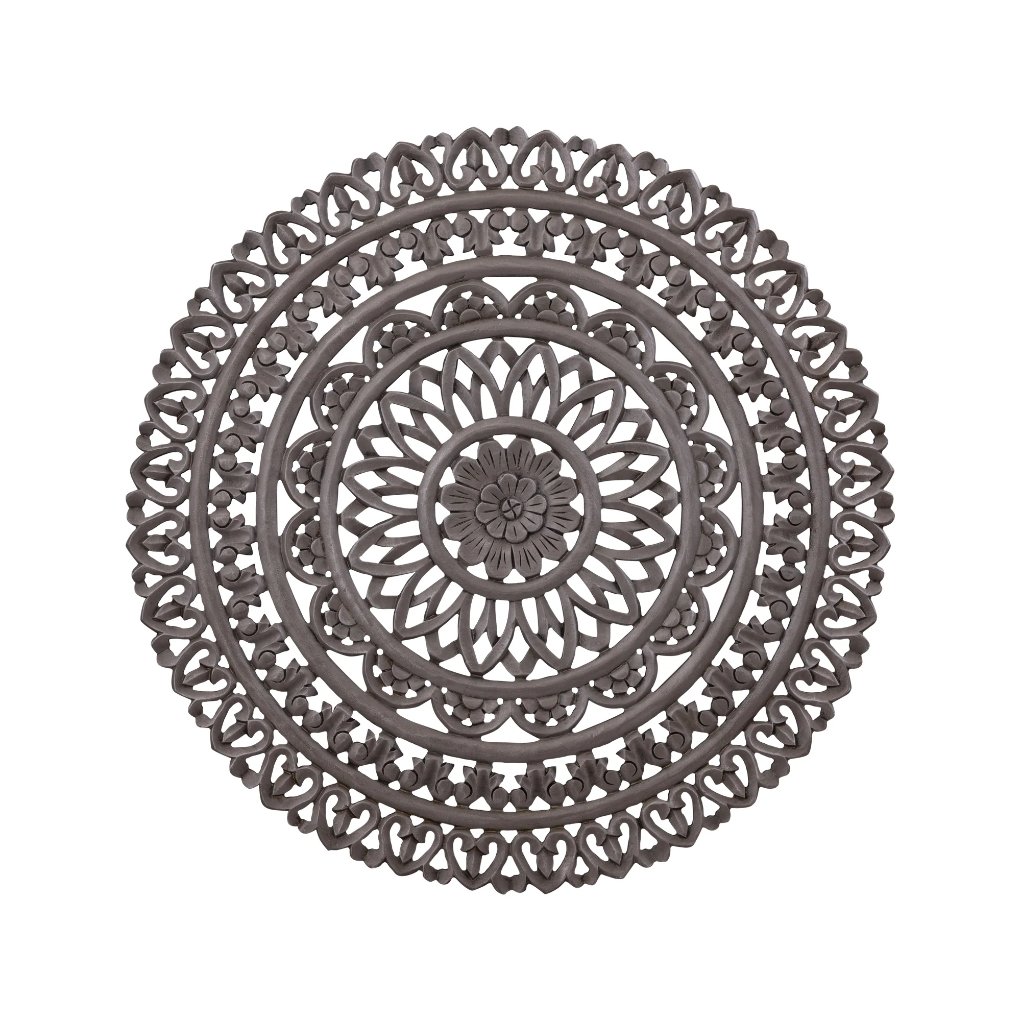 Rond wandpaneel Farris S bruin MDF carved