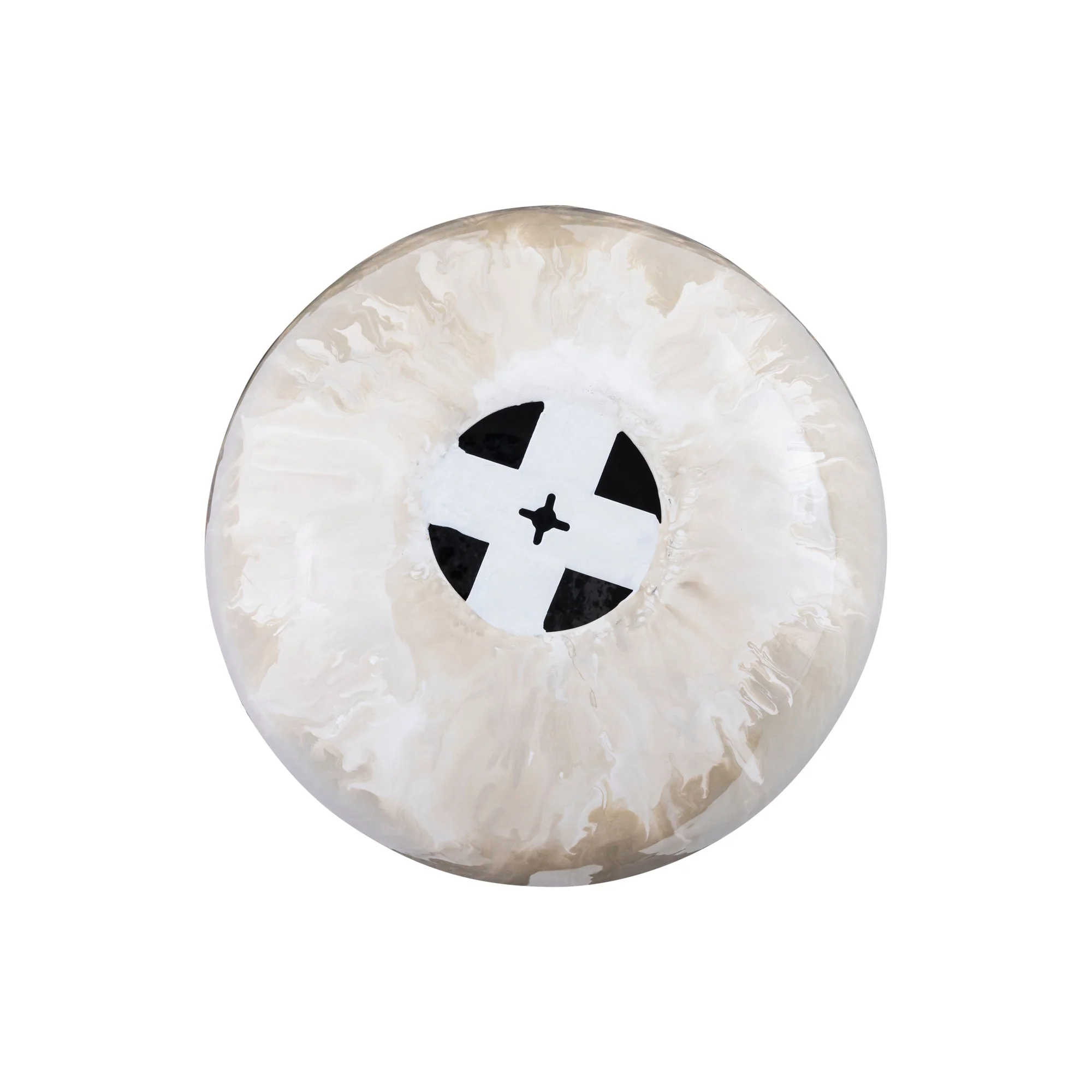 Sufyan Cream Enamel Round Iron Wall Ball Set van 3 PTMD - Afbeelding 7