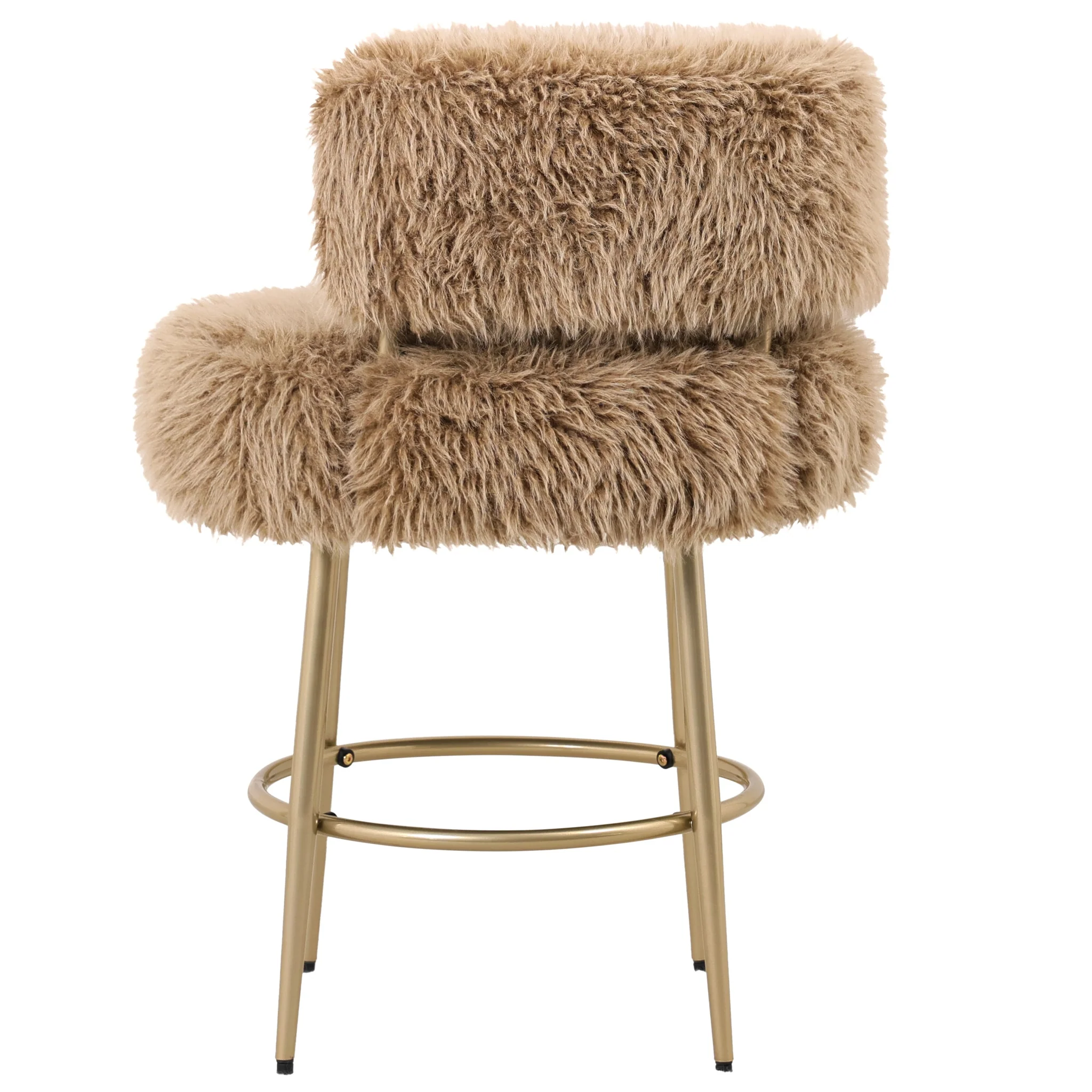 Barkruk Hair bruin hair stof metaal hout - Afbeelding 5