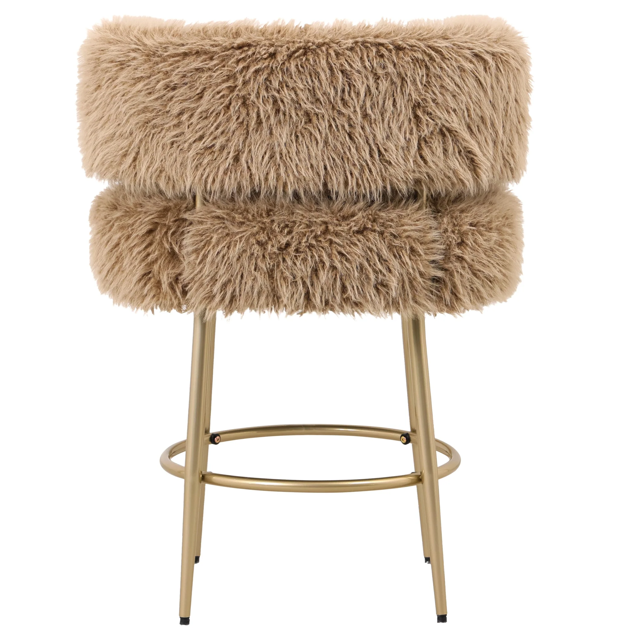 Barkruk Hair bruin hair stof metaal hout - Afbeelding 6