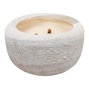 Gabor Cream Cement Outdoor Candle L