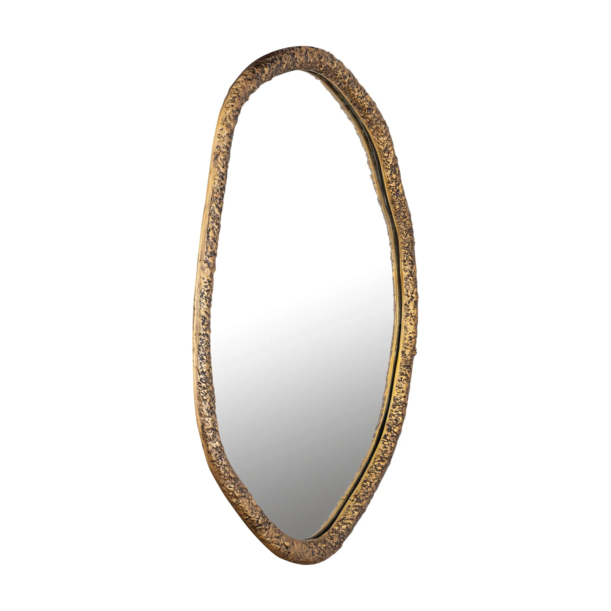 Paislie Brass Organic Shaped Mirror Round 56x3x72cm PTMD - Afbeelding 4