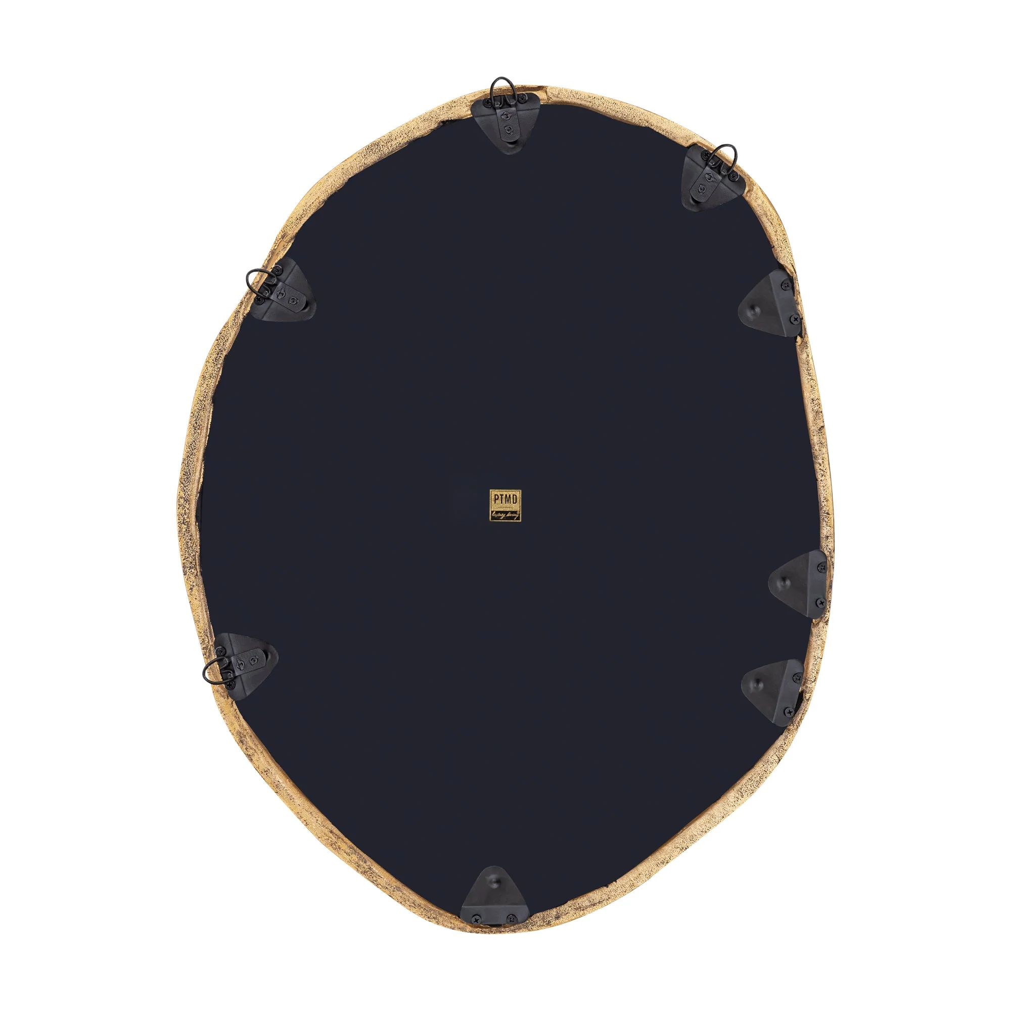 Paislie Brass Organic Shaped Mirror Round 56x3x72cm PTMD - Afbeelding 3