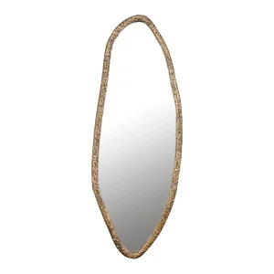 Paislie Brass Organic Shaped Mirror Oval 56x3x150cm PTMD