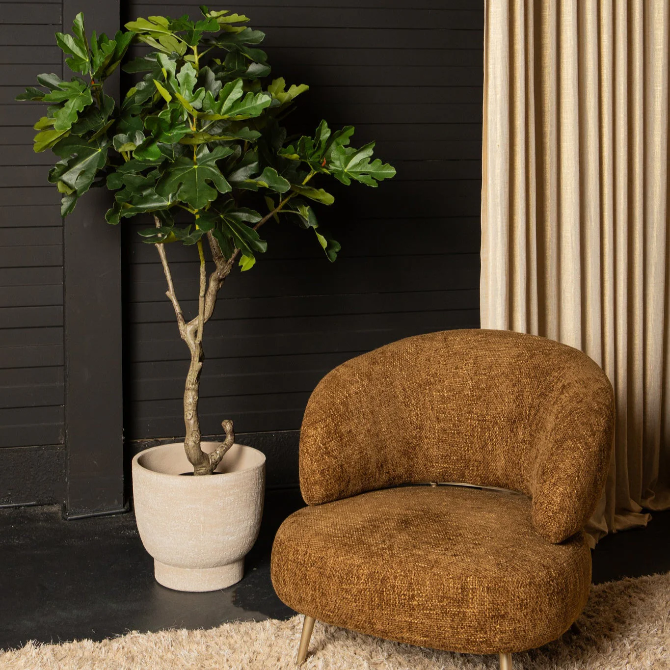 Tree Green Fig Tree In Pot L 118x110x152,5cm PTMD - Afbeelding 4