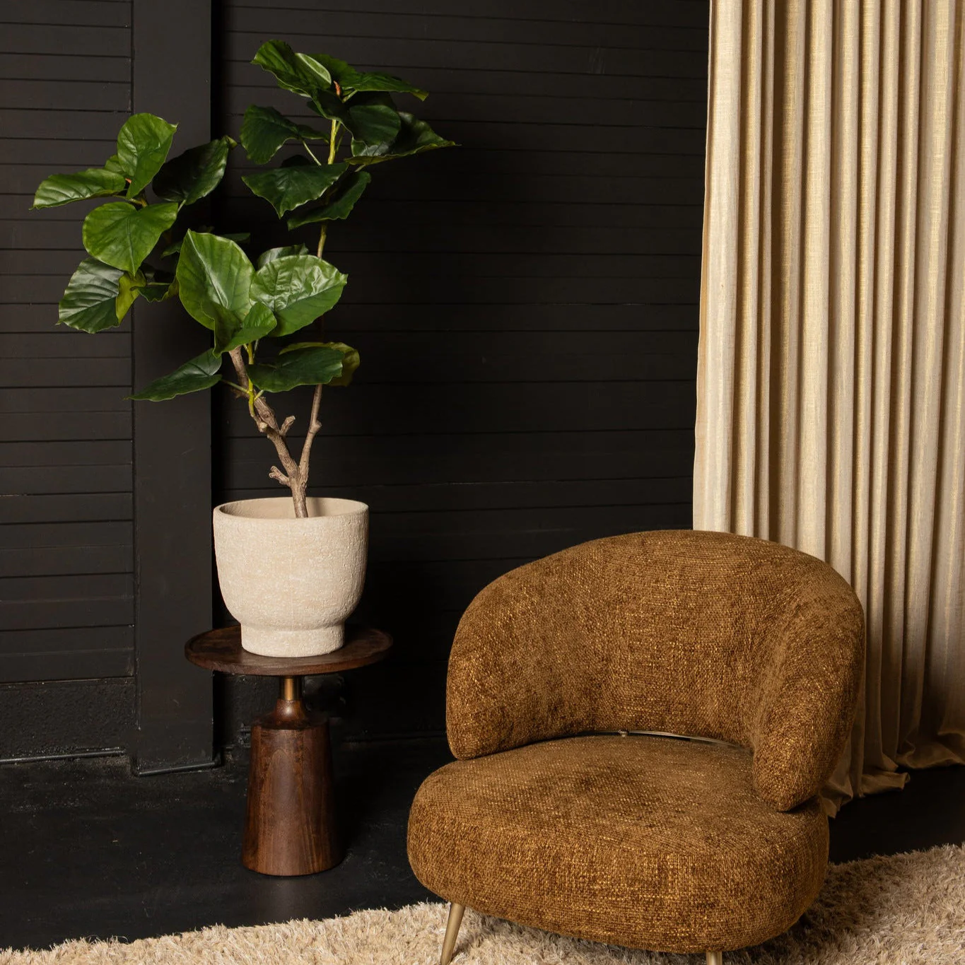 Tree Green Ficus Tree In Pot L 118x 85x183cm PTMD